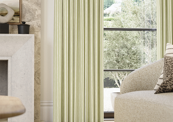 Vintage Stripe, Sage - Made to Measure Curtains - Image 5